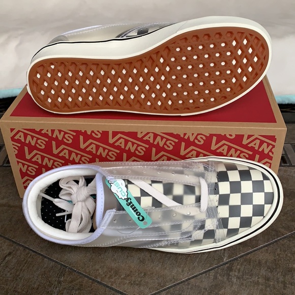 VANS COMFYCUSH SLIP-SK CHECKERBOARD BLACK/WHITE WM - Picture 3 of 13